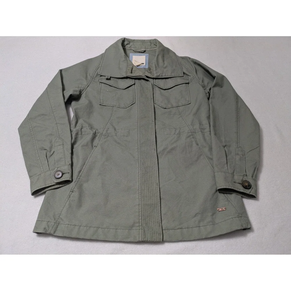 Levis Jacket Womens Small Olive Green Utility Military Pocket Utility Field Coat - Picture 1 of 11